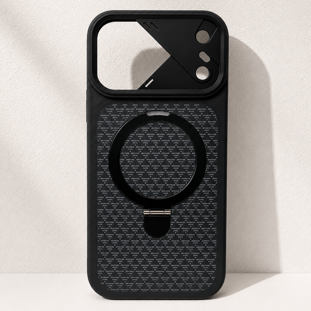 Black Textured Magnetic Ring