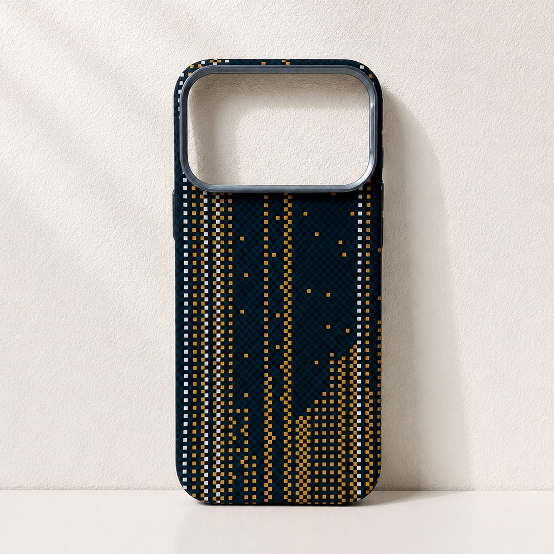 Vertical Pattern of Gold Dots