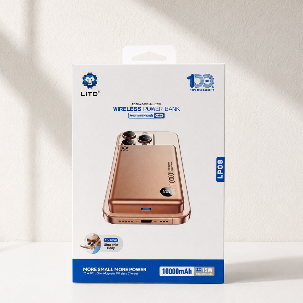 LITO LP08 Wireless Power Bank (10000 mAH)