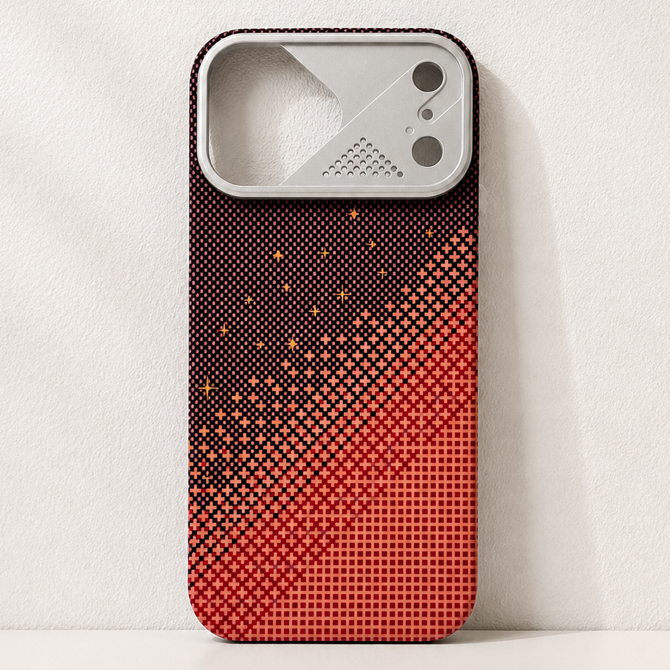 Vibrant Geometric Halftone Pattern