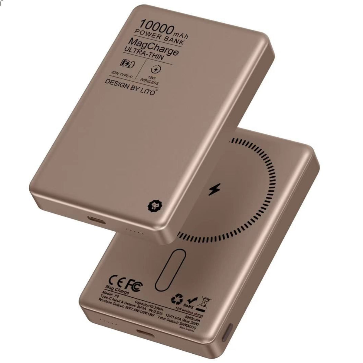 LITO LP08 Wireless Power Bank (10000 mAH)